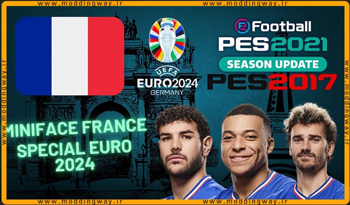 مینی فیس پک France NT EURO 2024 برای PES 2017