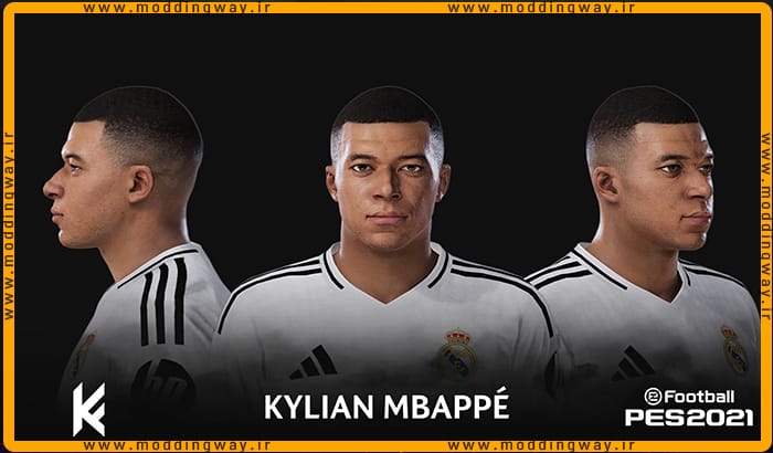فیس Kylian Mbappé برای PES 2021 - آپدیت 18 خرداد 1403