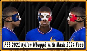فیس Kylian Mbappé With Mask برای PES 2021