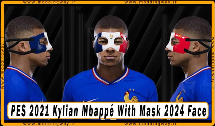 فیس Kylian Mbappé With Mask برای PES 2021