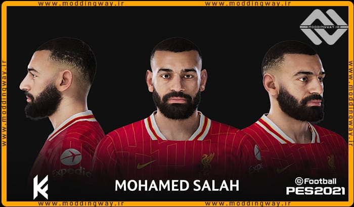 فیس Mohamed Salah برای PES 2021 - آپدیت 20 خرداد 1403