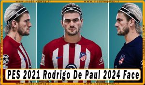 فیس Rodrigo De Paul برای PES 2021 - آپدیت 21 خرداد 1403