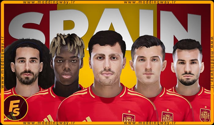 فیس پک Spain EURO 2024 برای PES 2021