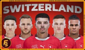 فیس پک Switzerland EURO 2024 برای PES 2021