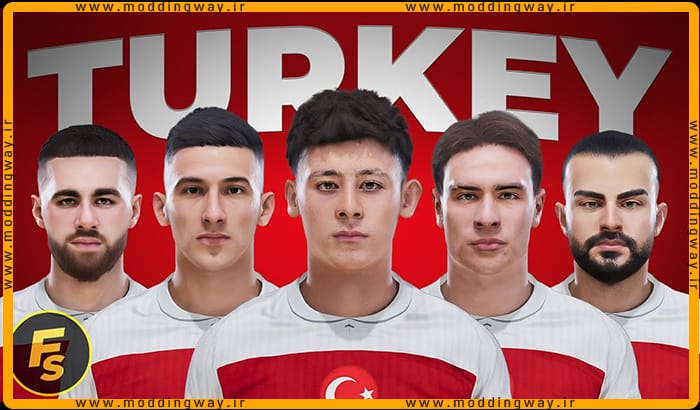 فیس پک Turkey EURO 2024 برای PES 2021