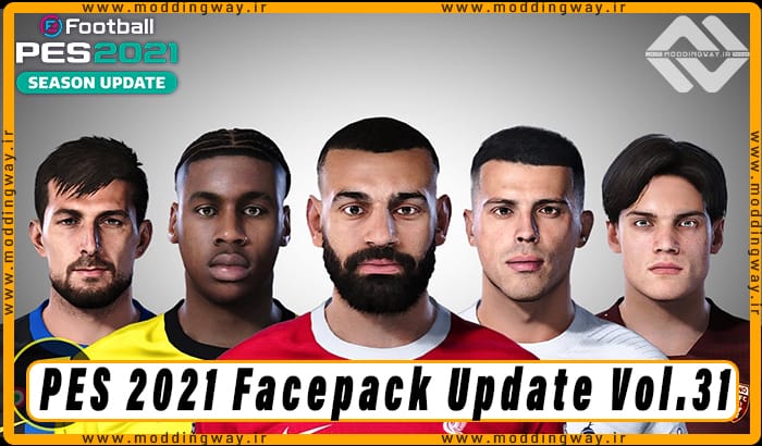 فیس پک Facepack Update Vol.31 برای PES 2021