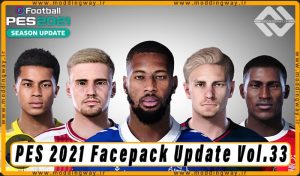 فیس پک Facepack Update Vol.33 برای PES 2021