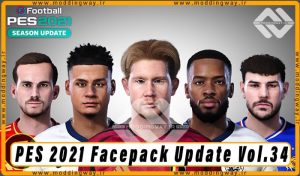 فیس پک Facepack Update Vol.34 برای PES 2021