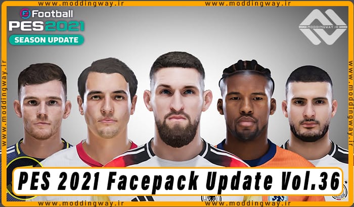 فیس پک Facepack Update Vol.36 برای PES 2021