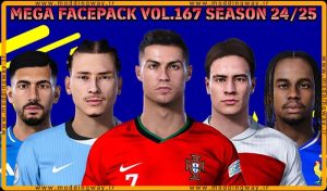 فیس پک new season 23/24 v167 برای PES 2021 