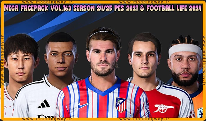 فیس پک new season 23/24 v163 برای PES 2021