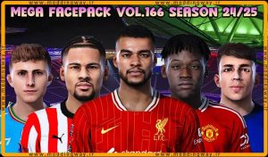 فیس پک new season 23/24 v166 برای PES 2021