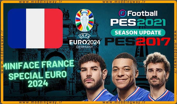 مینی فیس پک France NT EURO 2024 برای PES 2021