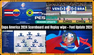 اسکوربورد Copa America 2024 برای PES 2021