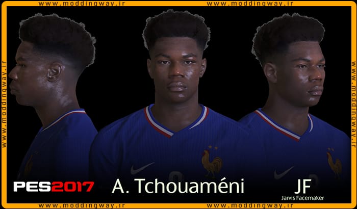 فیس Aurelien Tchouameni برای PES 2017 - آپدیت 31 تیر 1403
