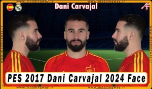 فیس Dani Carvajal برای PES 2017 - آپدیت 3 مرداد 1403
