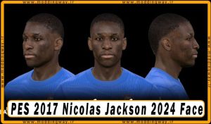 فیس Nicolas Jackson برای PES 2017 - آپدیت 25 تیر 1403