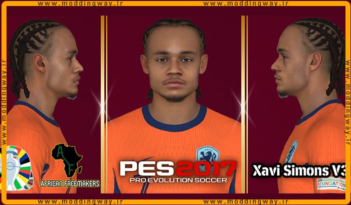 فیس Xavi Simons برای PES 2017 - آپدیت 25 تیر 1403 | مودینگ وی