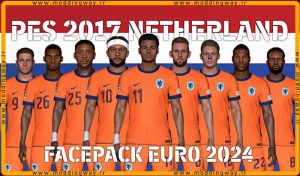 فیس پک Netherlands EURO 2024 برای PES 2017