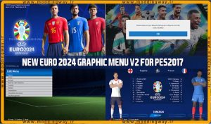 منو گرافیکی EURO 2024 برای PES 2017