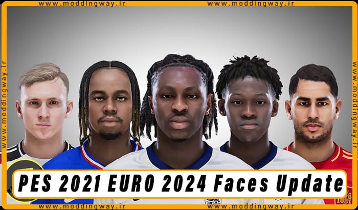 فیس پک EURO 2024 Faces Update برای PES 2021