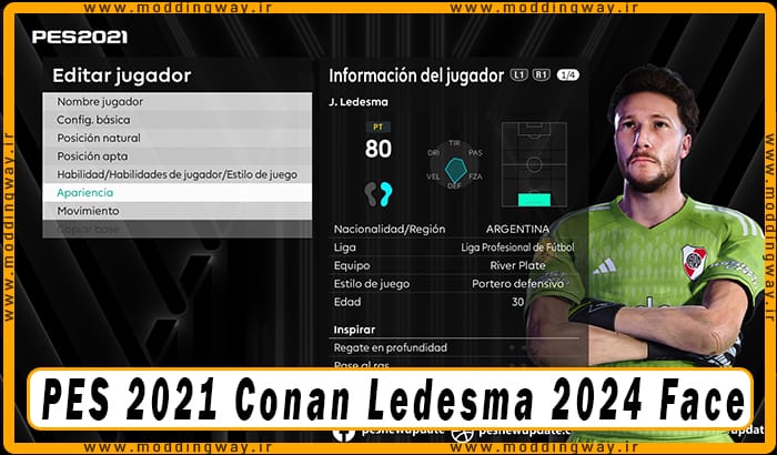 فیس Conan Ledesma برای PES 2021