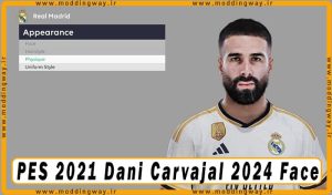 فیس Dani Carvajal برای PES 2021 - آپدیت 30 تیر 1403