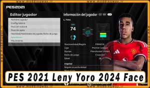 فیس Leny Yoro برای PES 2021