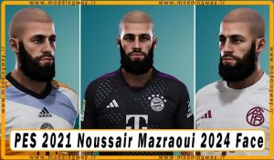 فیس Noussair Mazraoui برای PES 2021 - آپدیت 24 تیر 1403