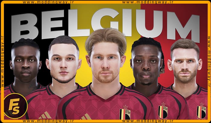 فیس پک Belgium EURO 2024 برای PES 2021