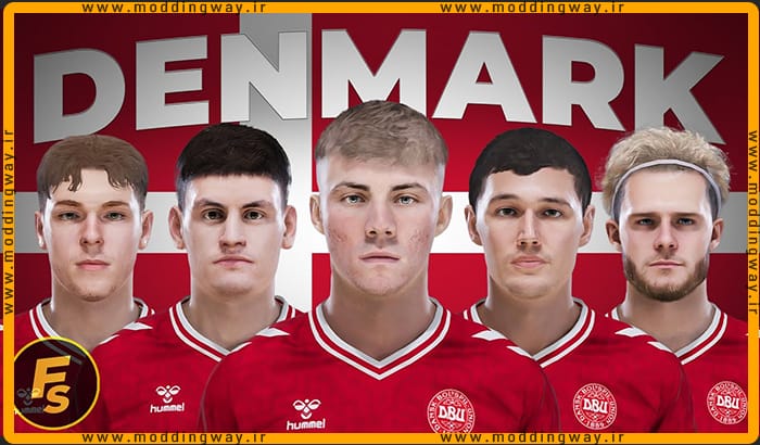 فیس پک Denmark EURO 2024 برای PES 2021