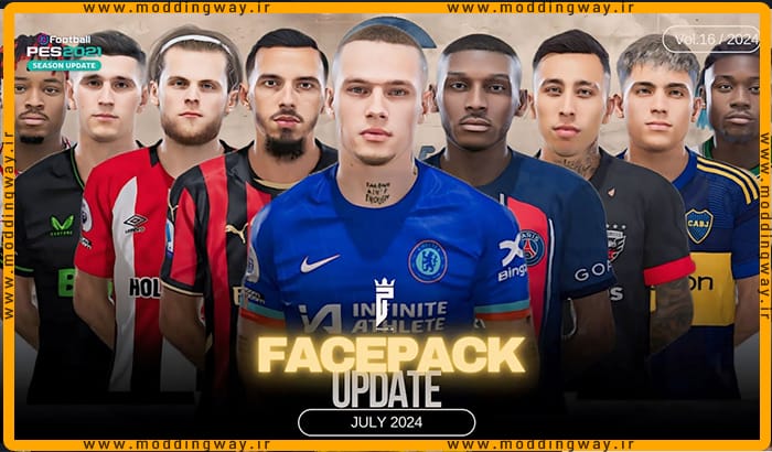 فیس پک Facepack Update 2024 v16 برای PES 2021