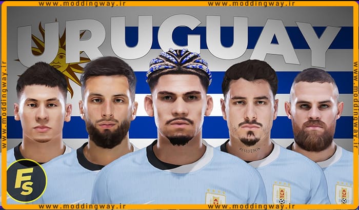 فیس پک Uruguay Copa America 2024 برای PES 2021