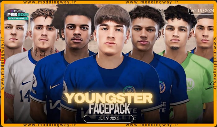 فیس پک Youngster 2024 v15 برای PES 2021