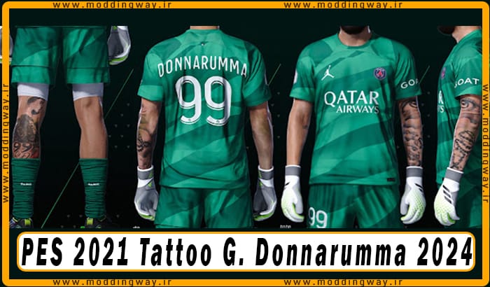 تتو Gianluigi Donnarumma برای PES 2021 | مودینگ وی