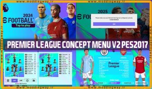منو گرافیکی PREMIER LEAGUE CONCEPT