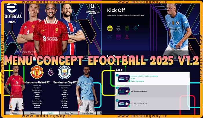 منو گرافیکی CONCEPT EFOOTBALL 2025