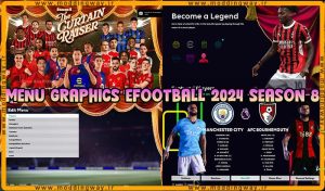 منو گرافیکی EFOOTBALL 2024 SEASON 8