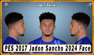 فیس Jadon Sancho برای PES 2017 - آپدیت 3 مهر 1403