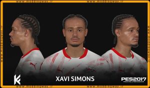فیس Xavi Simons برای PES 2017 - آپدیت 24 شهریور 1403