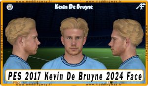 فیس Kevin De Bruyne برای PES 2017 - آپدیت 5 مهر 1403