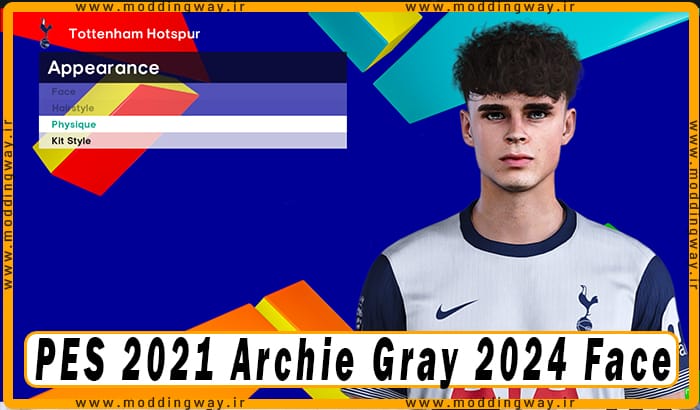 فیس Archie Gray برای PES 2021