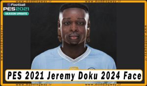 فیس Jeremy Doku برای PES 2021 - آپدیت 24 شهریور 1403