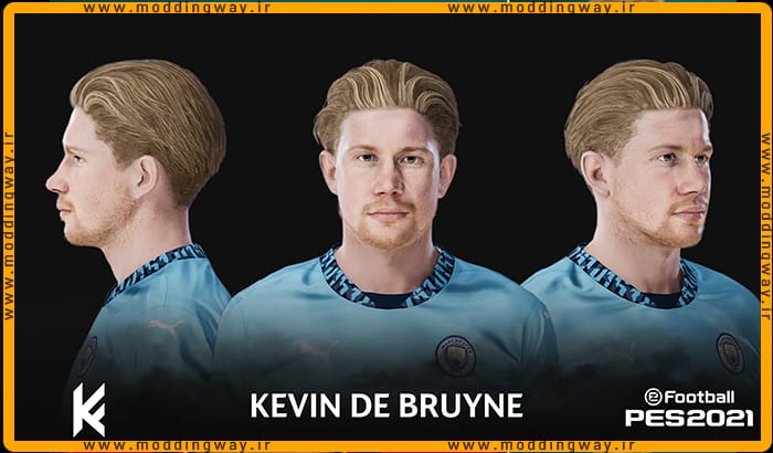 فیس Kevin De Bruyne برای PES 2021 - آپدیت 2 مهر 1403 | مودینگ وی