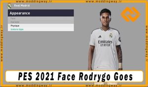 فیس Rodrygo Goes برای PES 2021