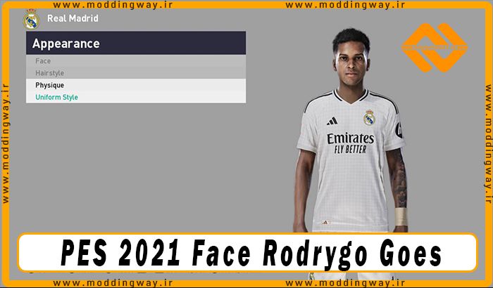 فیس Rodrygo Goes برای PES 2021