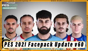 فیس پک Facepack Update Vol.60 برای PES 2021