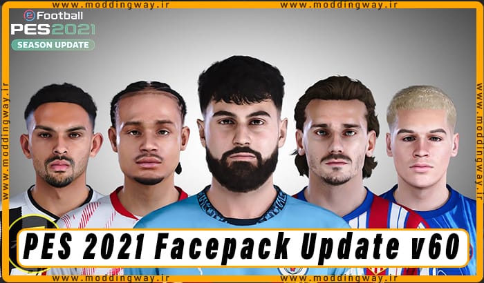 فیس پک Facepack Update Vol.60 برای PES 2021