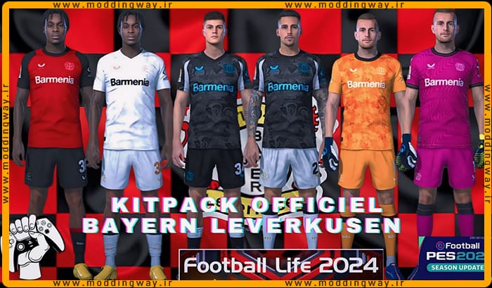 کیت پک Bayer 04 Leverkusen 24/25 برای PES 2021