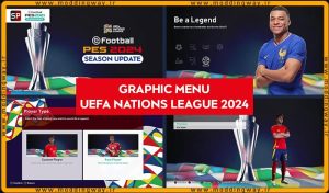 منو گرافیکی UEFA NATIONS LEAGUE 2024 برای PES 2021
